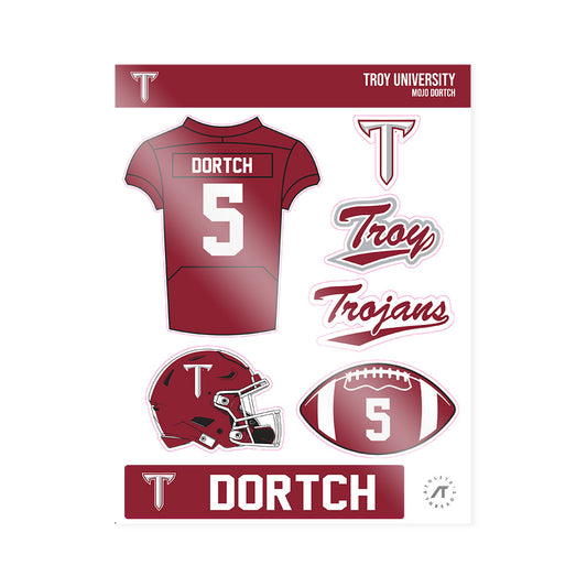 Troy - NCAA Football : Mojo Dortch - Sticker Sheet-0