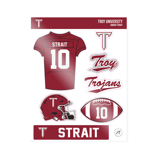 Troy - NCAA Football : Jabari Strait - Sticker Sheet-0