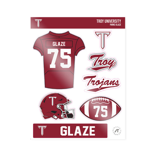 Troy - NCAA Football : Parks Glaze - Sticker Sheet-0