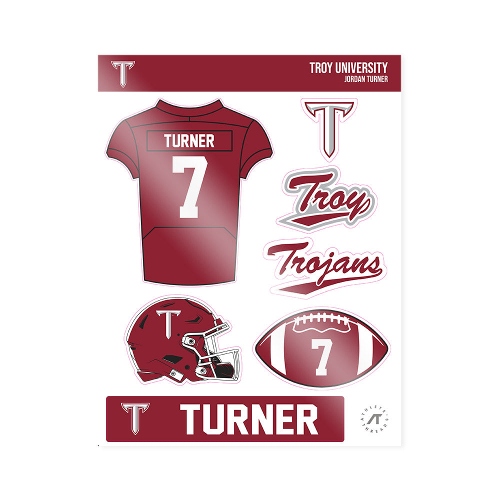 Troy - NCAA Football : Jordan Turner - Sticker Sheet-0