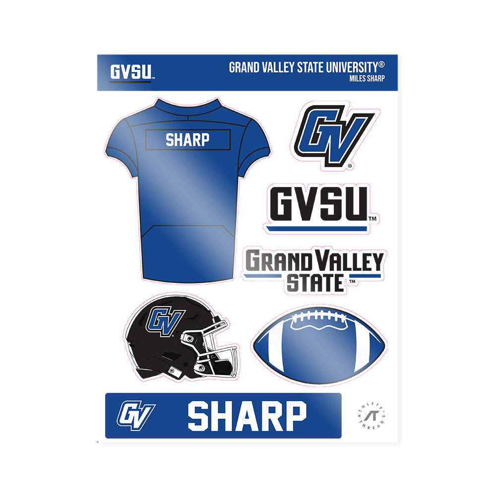 Grand Valley - NCAA Football : Miles Sharp - Sticker Sheet-0