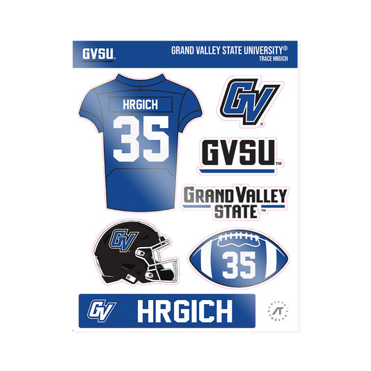 Grand Valley - NCAA Football : Trace Hrgich - Sticker Sheet-0