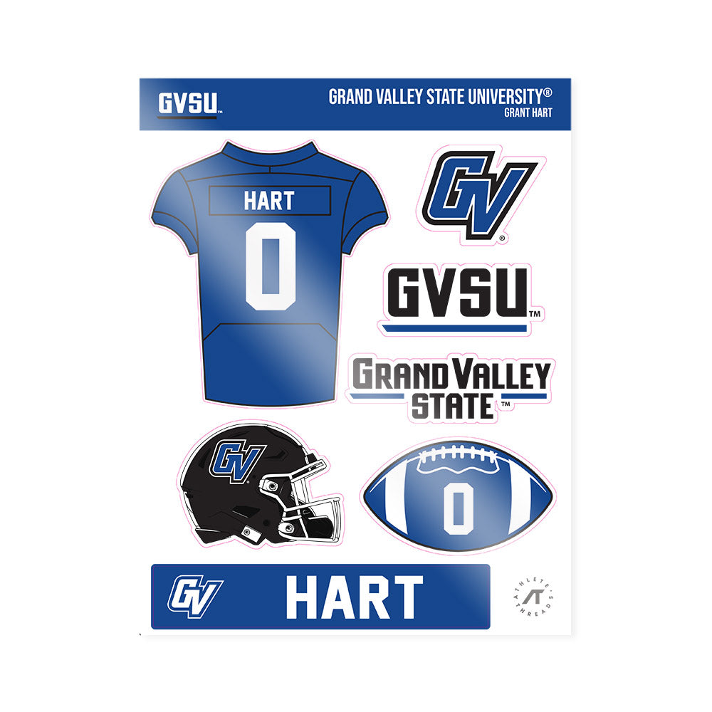 Grand Valley - NCAA Football : Grant Hart - Sticker Sheet-0