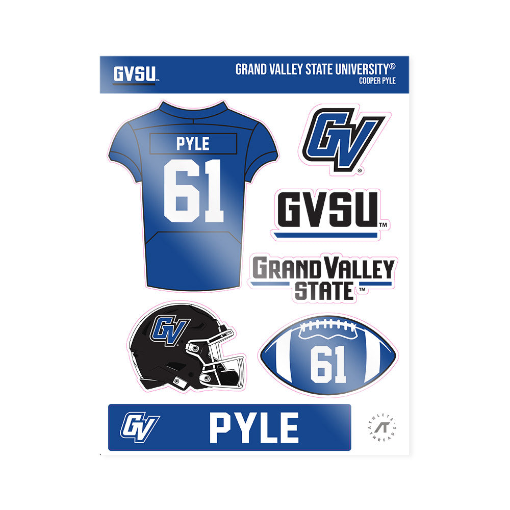 Grand Valley - NCAA Football : Cooper Pyle - Sticker Sheet-0