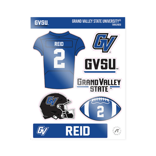 Grand Valley - NCAA Football : Tariq Reid - Sticker Sheet-0