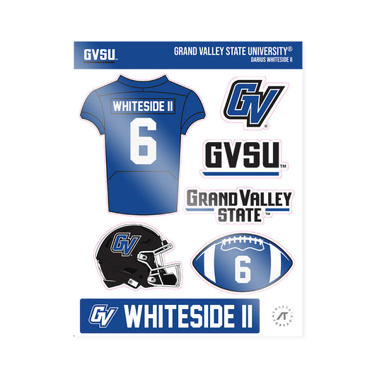 Grand Valley - NCAA Football : Darius Whiteside II - Sticker Sheet-0