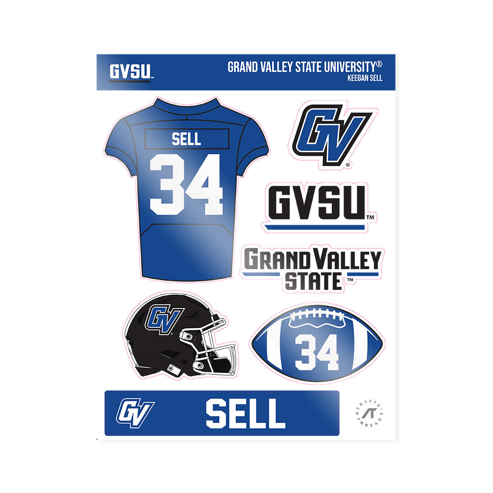 Grand Valley - NCAA Football : Keegan Sell - Sticker Sheet-0