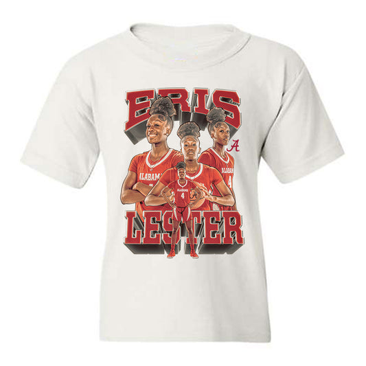 Alabama - NCAA Women's Basketball : Eris Lester - Player Collage Youth T-Shirt-0