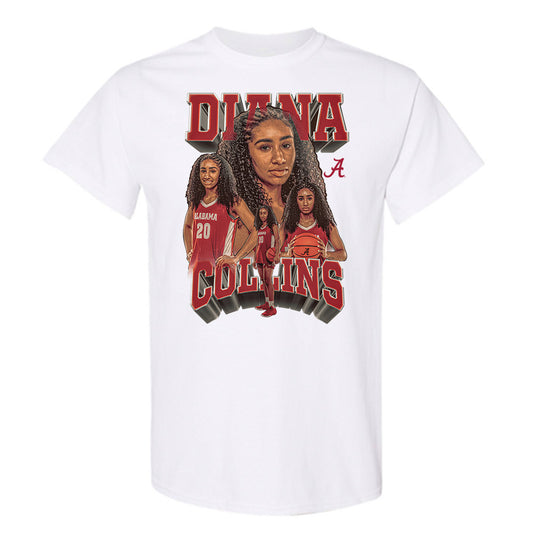Alabama - NCAA Women's Basketball : Diana Collins - Player Collage T-Shirt-0