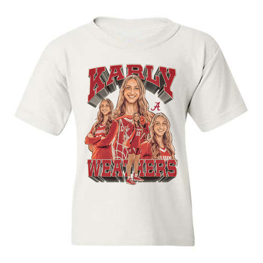 Alabama - NCAA Women's Basketball : Karly Weathers - Player Collage Youth T-Shirt-0