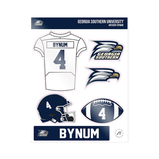 Georgia Southern - NCAA Football : Anthony Bynum - Sticker Sheet-0