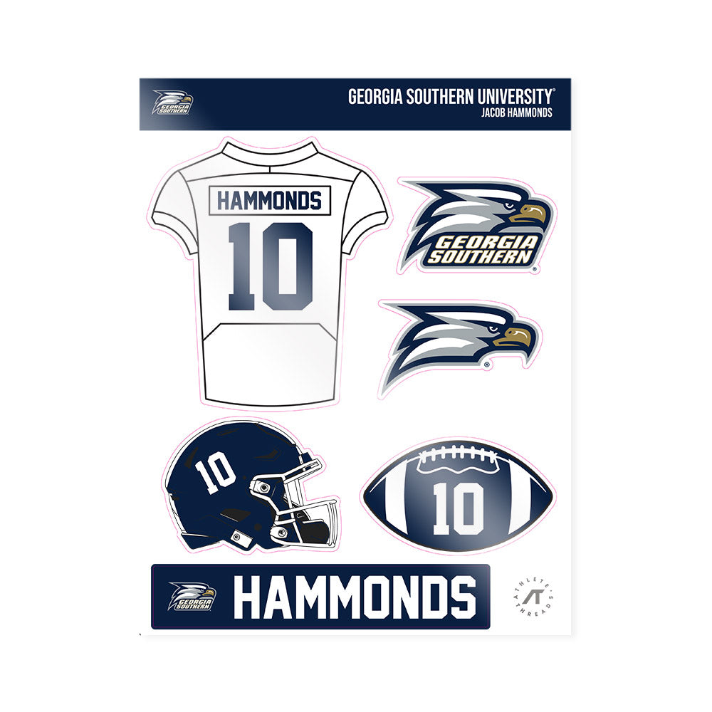 Georgia Southern - NCAA Football : Jacob Hammonds - Sticker Sheet-0