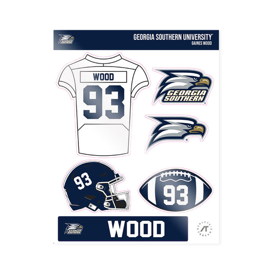 Georgia Southern - NCAA Football : Gaines Wood - Sticker Sheet-0