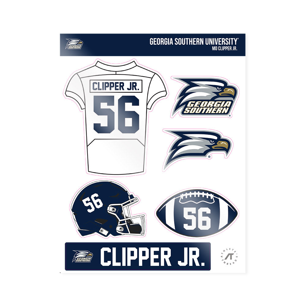 Georgia Southern - NCAA Football : Mo Clipper Jr. - Sticker Sheet-0