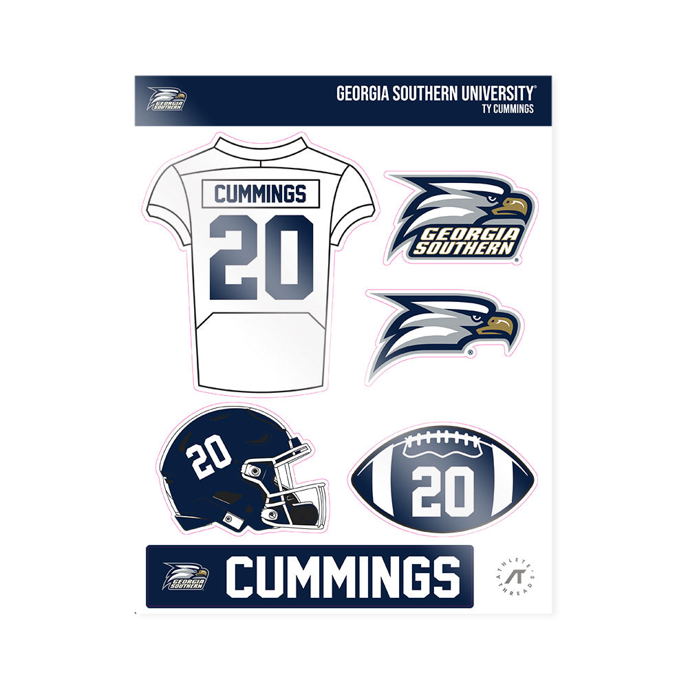 Georgia Southern - NCAA Football : Ty Cummings - Sticker Sheet-0