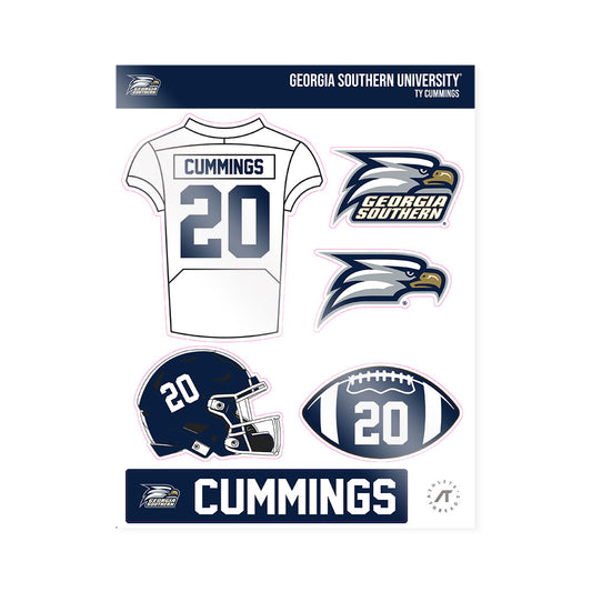Georgia Southern - NCAA Football : Ty Cummings - Sticker Sheet-0