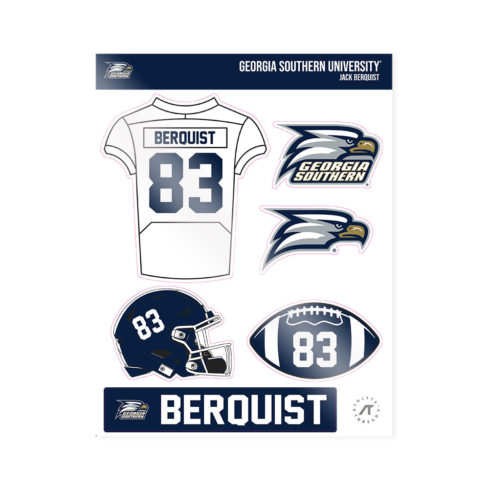 Georgia Southern - NCAA Football : Jack Berquist - Sticker Sheet-0