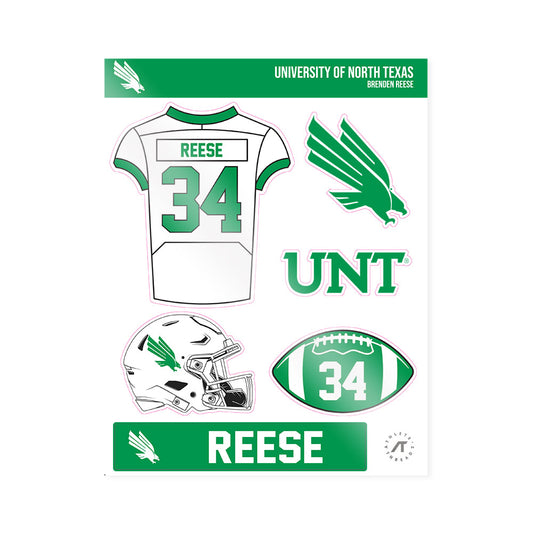 North Texas - NCAA Football : Brenden Reese - Sticker Sheet-0