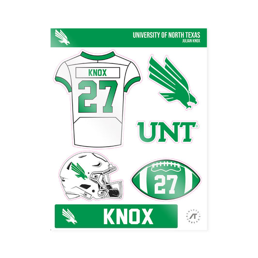 North Texas - NCAA Football : Julian Knox - Sticker Sheet-0