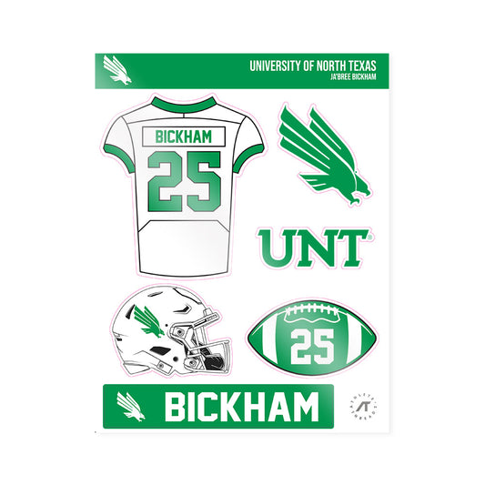 North Texas - NCAA Football : Ja'Bree Bickham - Sticker Sheet-0