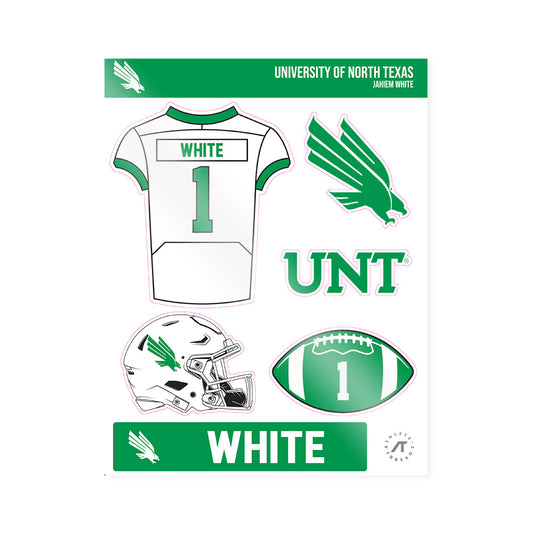 North Texas - NCAA Football : Jahiem White - Sticker Sheet-0