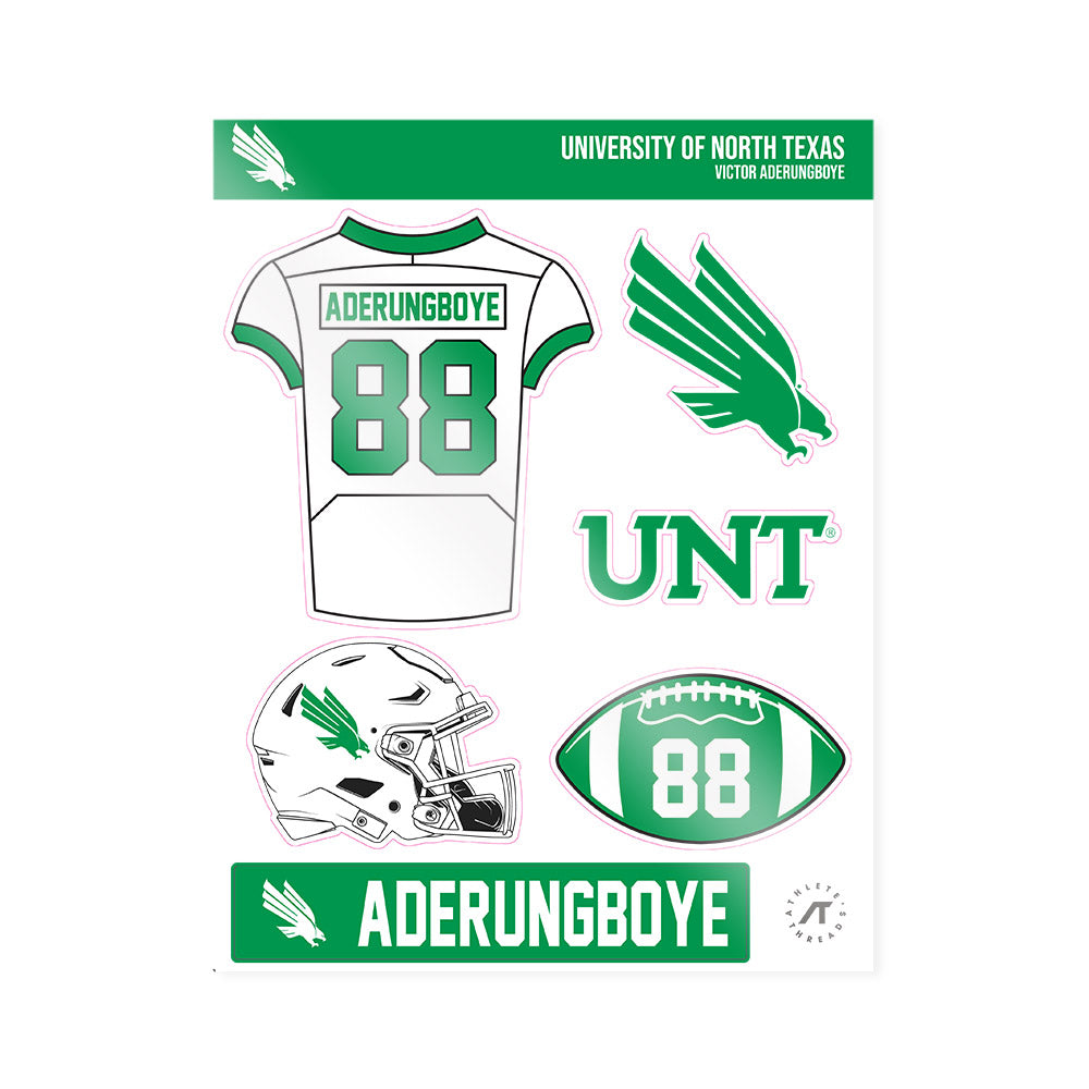 North Texas - NCAA Football : Victor Aderungboye - Sticker Sheet-0