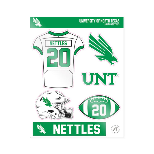 North Texas - NCAA Football : Adarion Nettles - Sticker Sheet-0