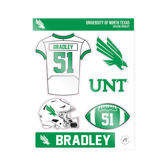North Texas - NCAA Football : Keelene Bradley - Sticker Sheet-0