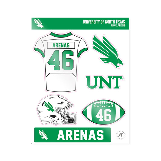 North Texas - NCAA Football : Miguel Arenas - Sticker Sheet-0