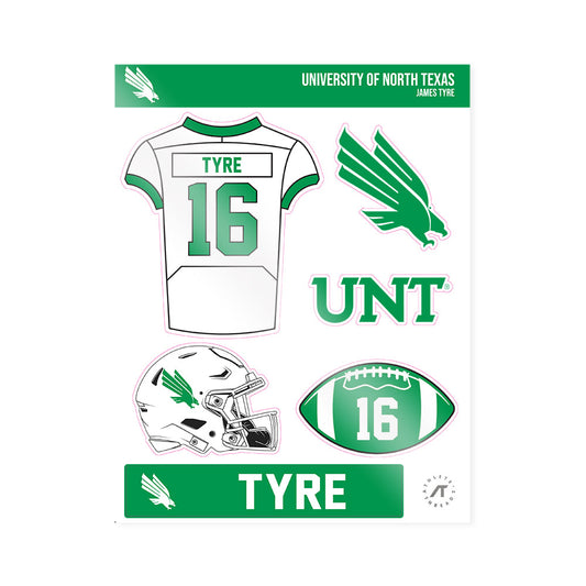North Texas - NCAA Football : James Tyre - Sticker Sheet-0