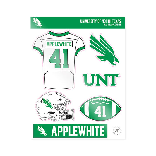 North Texas - NCAA Football : Cason Applewhite - Sticker Sheet-0