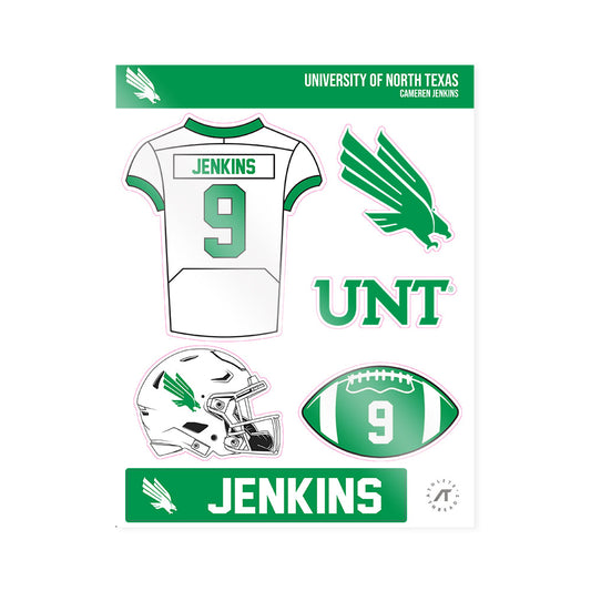 North Texas - NCAA Football : Cameren Jenkins - Sticker Sheet-0