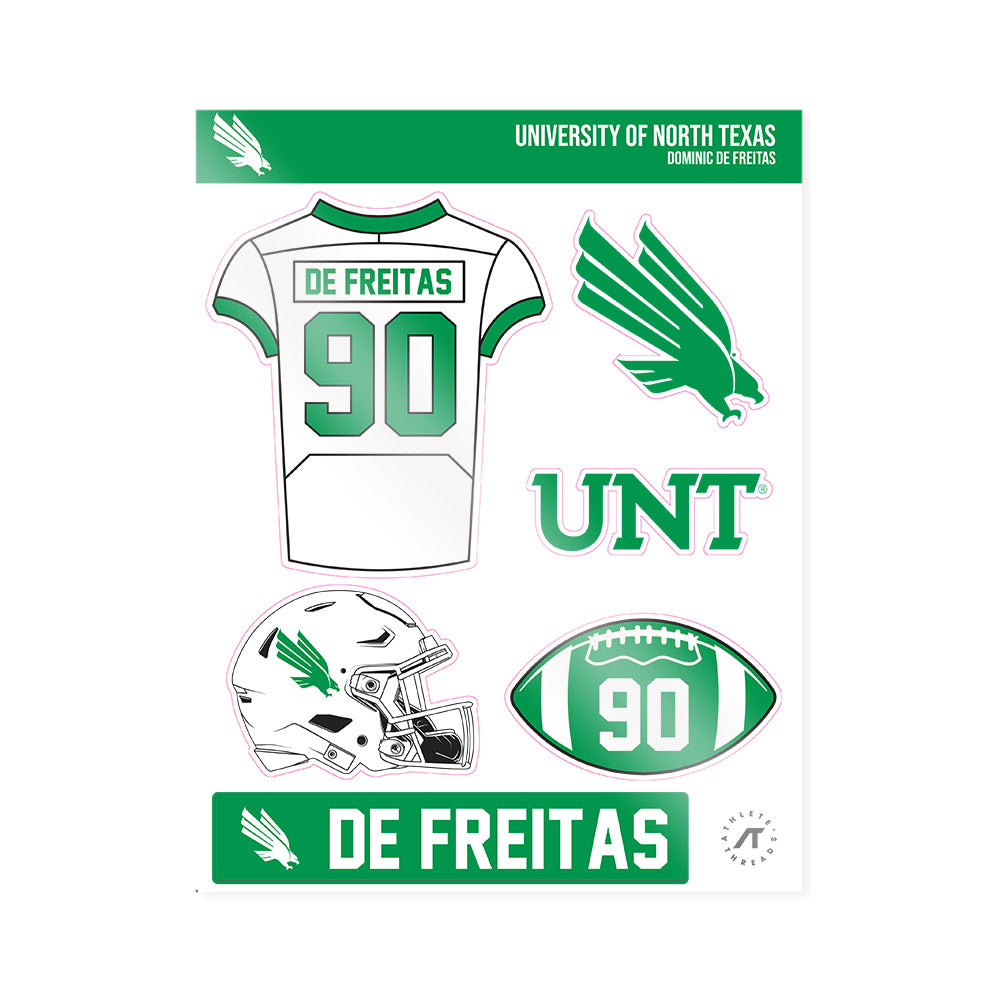 North Texas - NCAA Football : Dominic De Freitas - Sticker Sheet-0