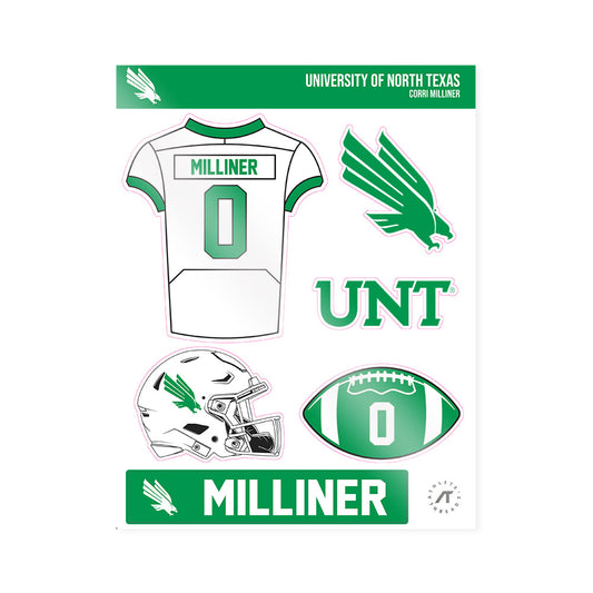 North Texas - NCAA Football : Corri Milliner - Sticker Sheet-0