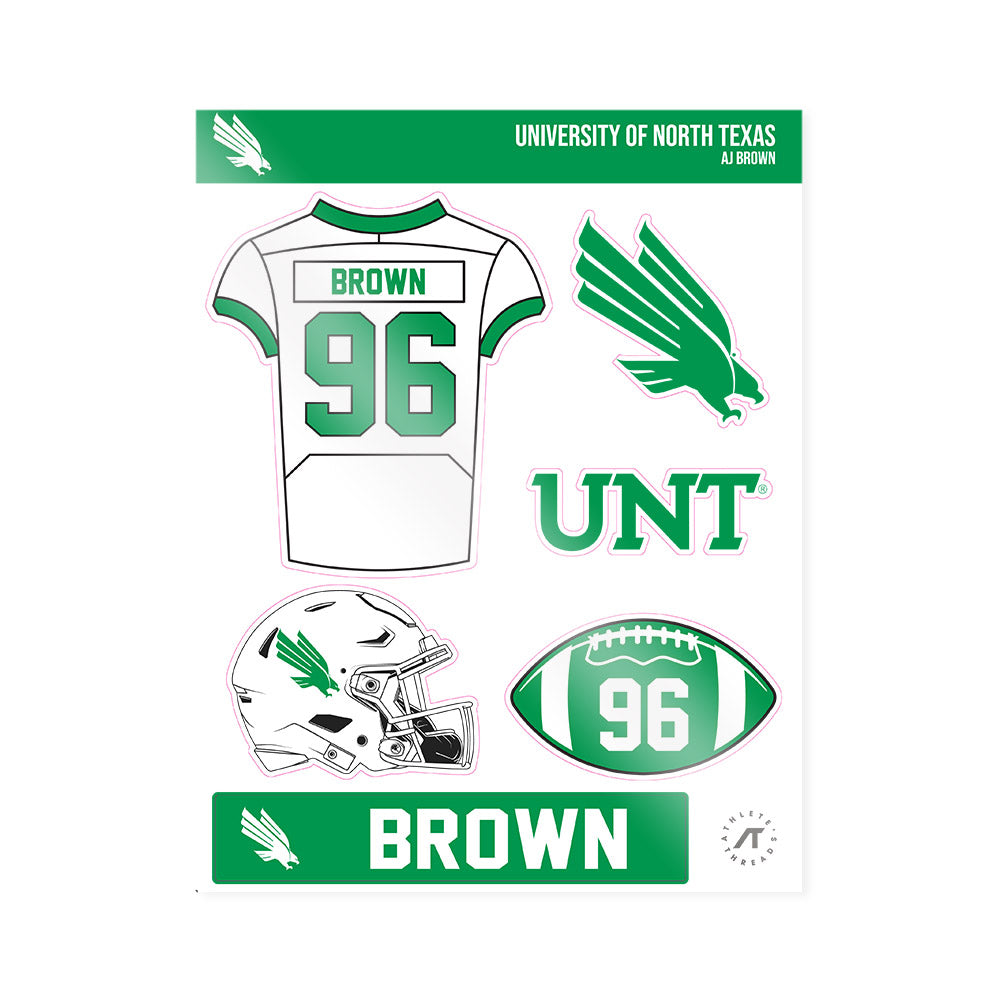 North Texas - NCAA Football : Aj Brown - Sticker Sheet-0