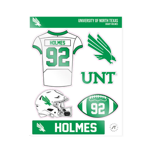 North Texas - NCAA Football : Grady Holmes - Sticker Sheet-0