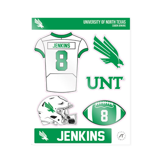 North Texas - NCAA Football : Caden Jenkins - Sticker Sheet-0