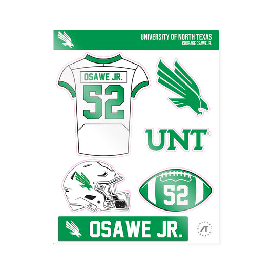 North Texas - NCAA Football : Courage Osawe Jr. - Sticker Sheet-0