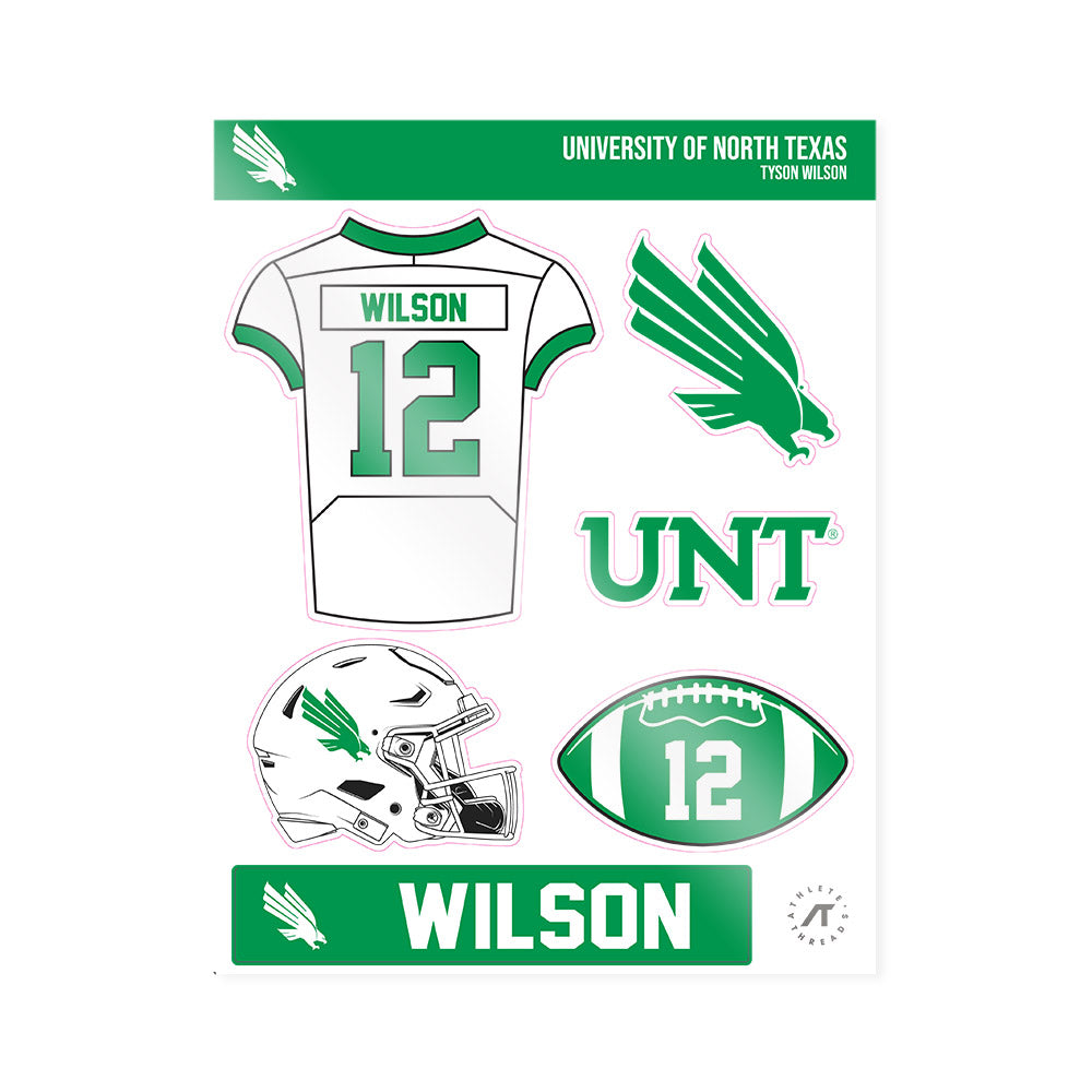 North Texas - NCAA Football : Tyson Wilson - Sticker Sheet-0