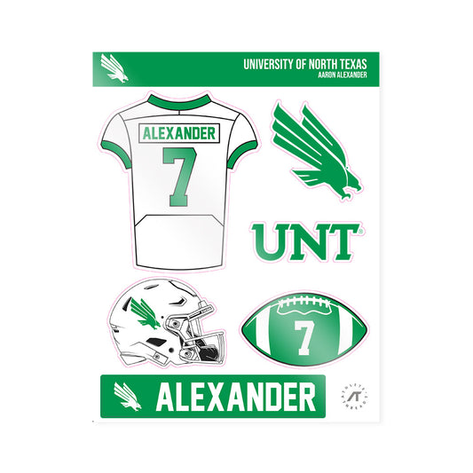 North Texas - NCAA Football : Aaron Alexander - Sticker Sheet-0