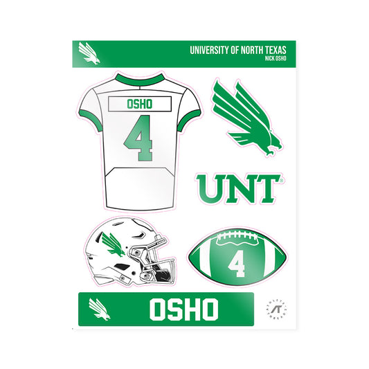 North Texas - NCAA Football : Nick Osho - Sticker Sheet-0