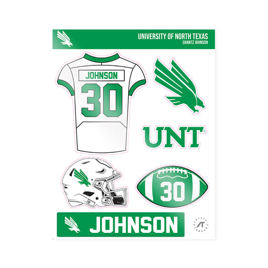 North Texas - NCAA Football : Chantz Johnson - Sticker Sheet-0