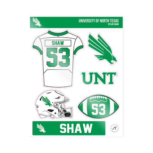 North Texas - NCAA Football : Dylan Shaw - Sticker Sheet-0
