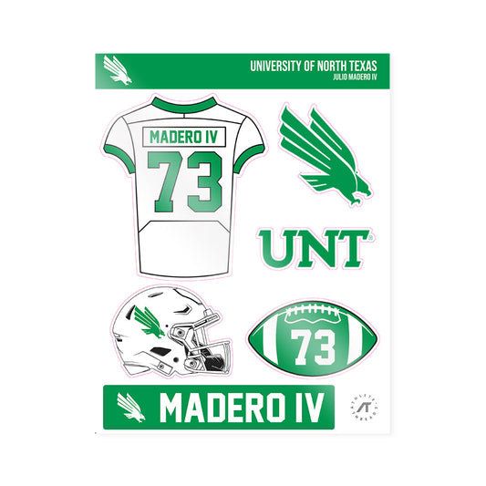North Texas - NCAA Football : Julio Madero IV - Sticker Sheet-0