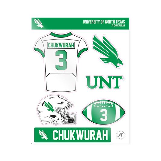 North Texas - NCAA Football : TJ Chukwurah - Sticker Sheet-0