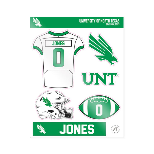 North Texas - NCAA Football : Brandon Jones - Sticker Sheet-0