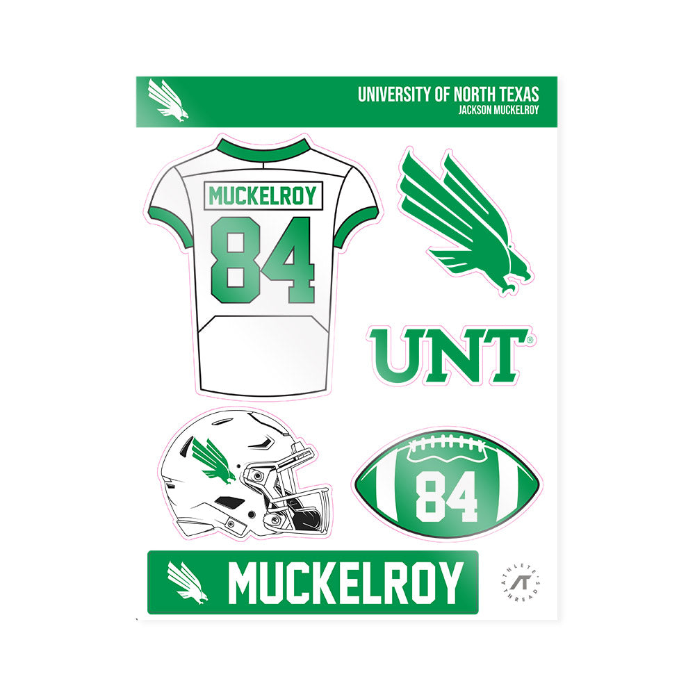 North Texas - NCAA Football : Jackson Muckelroy - Sticker Sheet-0