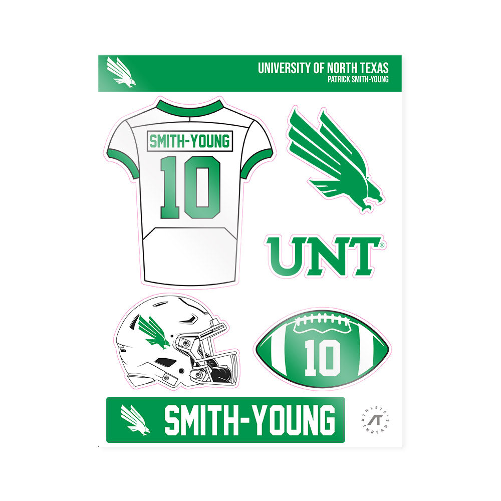 North Texas - NCAA Football : Patrick Smith-Young - Sticker Sheet-0