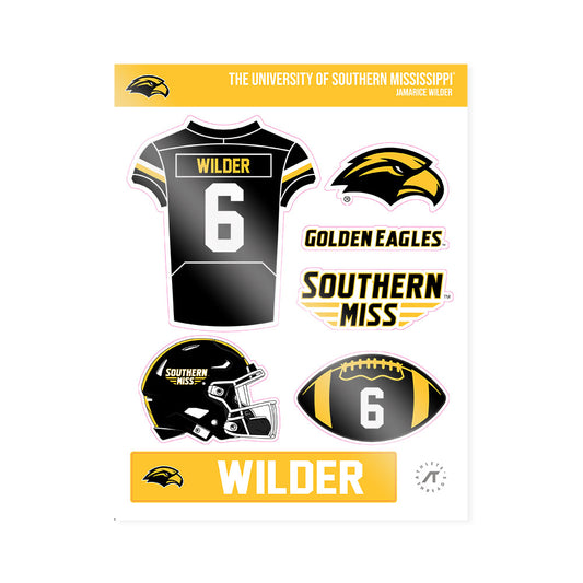 Southern Miss - NCAA Football : Jamarice Wilder - Sticker Sheet-0