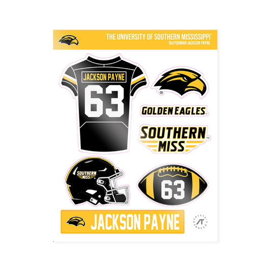 Southern Miss - NCAA Football : DaJyQuwan Jackson Payne - Sticker Sheet-0